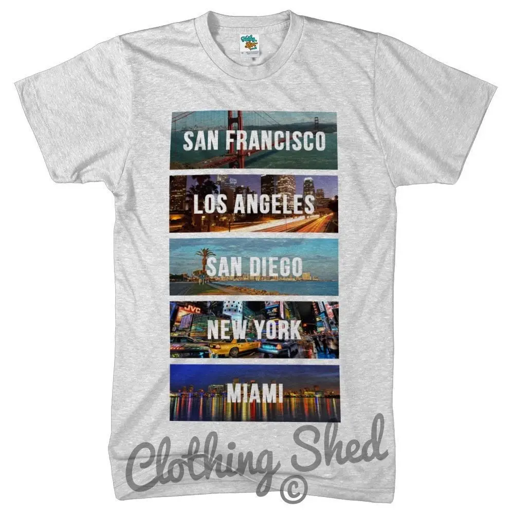 American Cities Mens Tshirt New York LA San Diego Miami Summer Holiday t Shirt Cool Casual pride t shirt men Unisex New tshirt
American Cities Mens Tshirt New York LA San Diego Miami Summer Holiday t Shirt Cool Casual pride t shirt men Unisex New tshirt