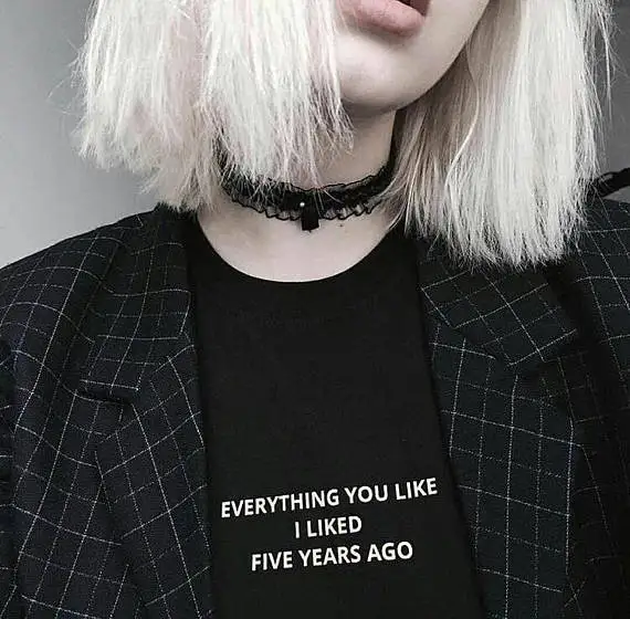 Sugarbaby Everything You Like I Liked five years ago T-shirt Black Casual Cool Shirt Outfit Clothes Summer Style Tops T Shirt
Sugarbaby Everything You Like I Liked five years ago T-shirt Black Casual Cool Shirt Outfit Clothes Summer Style Tops T Shirt