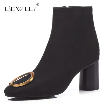 Lsewilly Women Ankle Boots Winter Warm Shoes Woman Thick High Heel Boots Fashion Platform Shoes Black Brown Size 32-48 E26
Lsewilly Women Ankle Boots Winter Warm Shoes Woman Thick High Heel Boots Fashion Platform Shoes Black Brown Size 32-48 E26