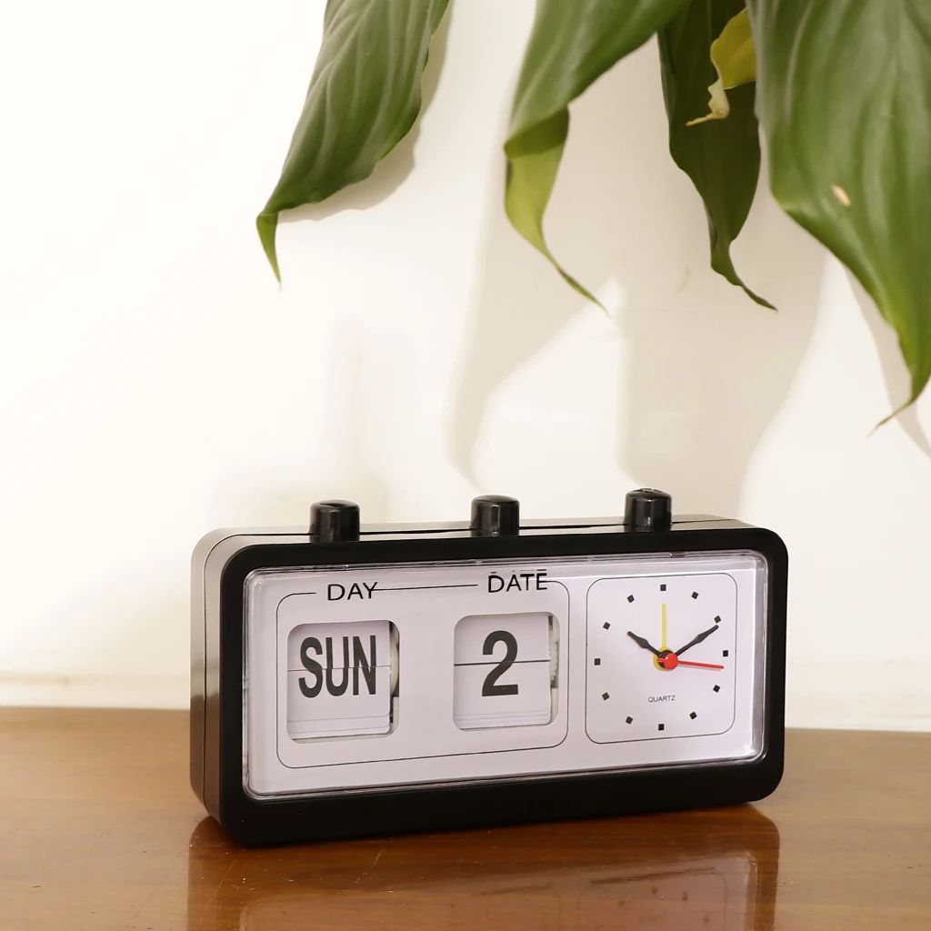 1 Piece Retro Flip Clock Digtal Flip Day Date Time Display Clock 2 Colors Optional 1 Piece Retro Flip Clock Digtal Flip Day Date Time Display Clock 2 Colors Optional