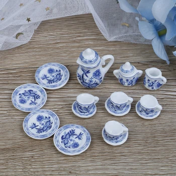15PCS Flower Patten Porcelain Coffee Tea Cups Ceramic Tableware Scale 1/12 Miniature Kitchen Accessories
15PCS Flower Patten Porcelain Coffee Tea Cups Ceramic Tableware Scale 1/12 Miniature Kitchen Accessories