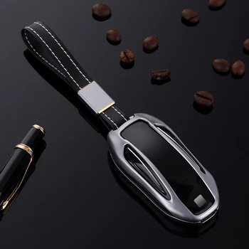 QHCP Aluminum Alloy Car Key Case Cover Genuine Leather Belt Key Shell Key Holder Storage Bag Protector for Tesla Model X
QHCP Aluminum Alloy Car Key Case Cover Genuine Leather Belt Key Shell Key Holder Storage Bag Protector for Tesla Model X