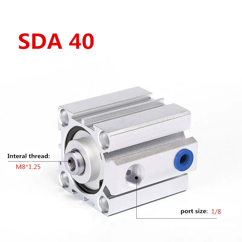 Free shipping SDA40 series 5mm to 100mm Standard Thin cylinder Aluminum Alloy Shell Compact Pneumatic Cylinder
Free shipping SDA40 series 5mm to 100mm Standard Thin cylinder Aluminum Alloy Shell Compact Pneumatic Cylinder