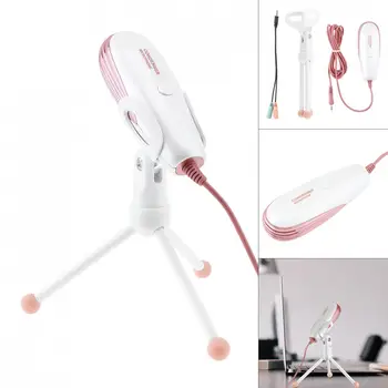Multifunctional Computer Capacitive Microphone for Personal Online Game Competition Meeting Speech with Foldable Tripod Bracket
Multifunctional Computer Capacitive Microphone for Personal Online Game Competition Meeting Speech with Foldable Tripod Bracket