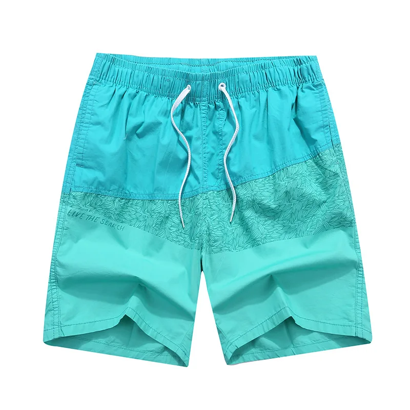 New Cotton Surfing Beach Shorts Men's Boardshorts Patchwork Surf Swim Short Pants Quick Dry Swimwear Beach Shorts For Male 2