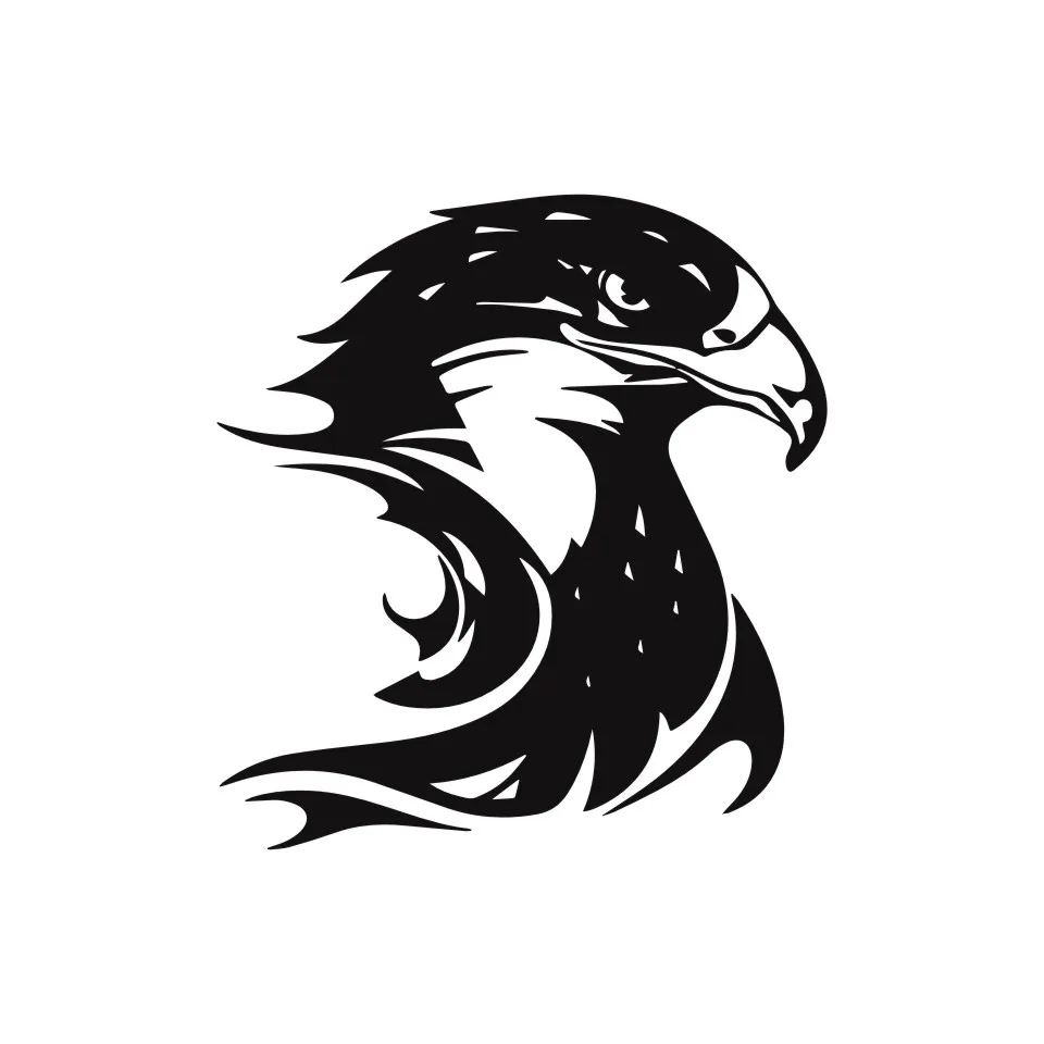 Anycuros Fire Flame Eagle Hawk Head Decal Car Sticker Vinyl Car Styling Accessories Motorcycle Window Toilet Sticker 13.314 (5)