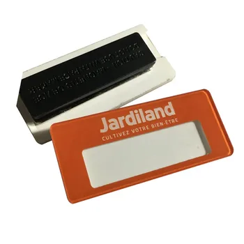 10pcs customized plastic reusable magnet badge hotel staff personalized id name tag holder with 60*25mm plate
10pcs customized plastic reusable magnet badge hotel staff personalized id name tag holder with 60*25mm plate