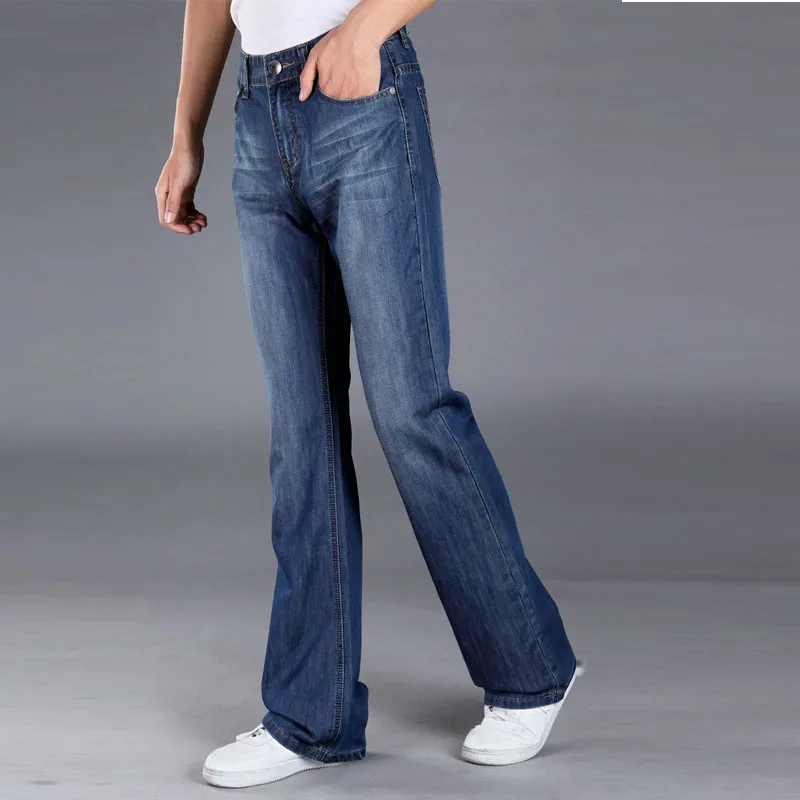 Mens Blue Flared Jeans Trousers Long Wide Leg Bell Bottom Jeans Plus Size Flare Pants Bootcut Jeans For Men 27-38
Mens Blue Flared Jeans Trousers Long Wide Leg Bell Bottom Jeans Plus Size Flare Pants Bootcut Jeans For Men 27-38