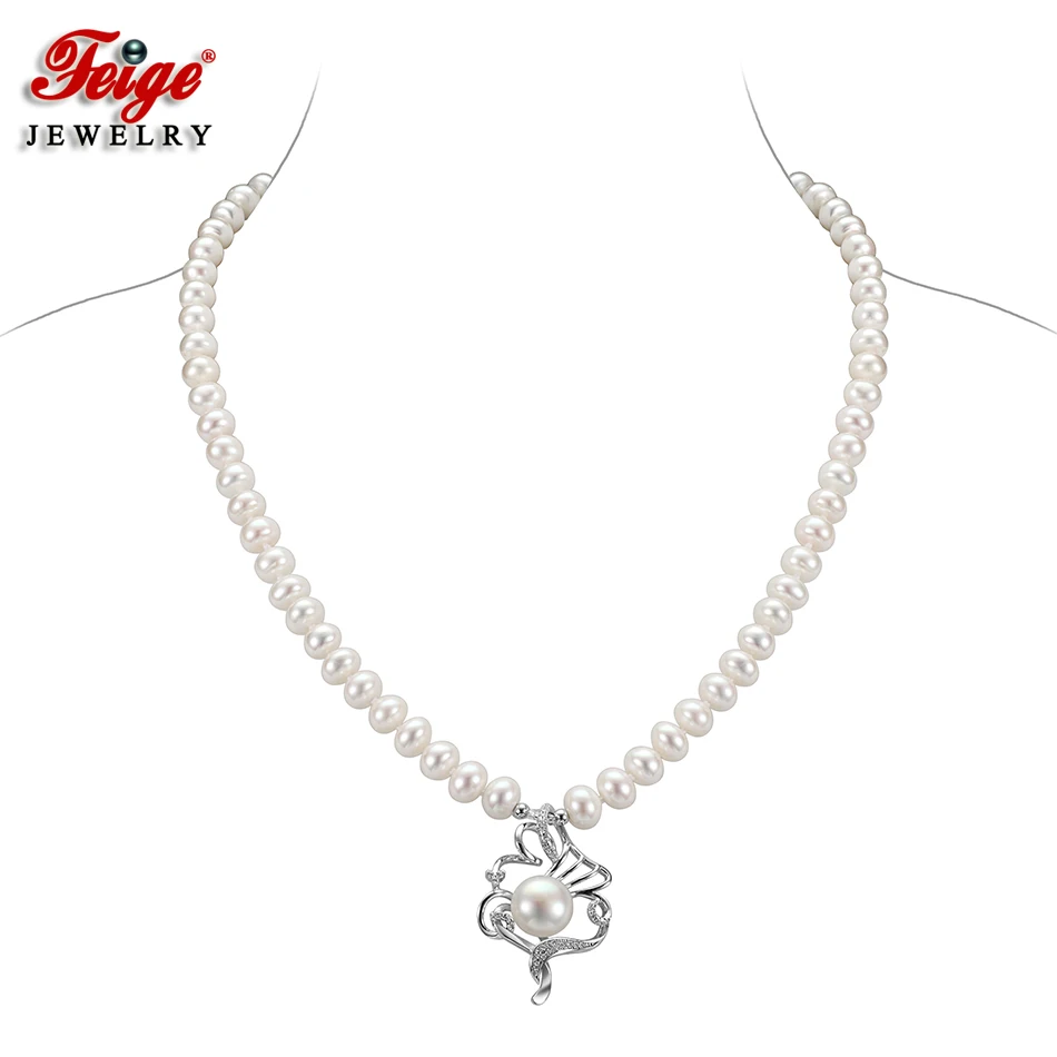 Trendy 7-8MM Natural Pearl Pendant Necklace for Ladies Anniversary Jewelry Gifts Pure 925 Sterling Silver Pendant Choker FEIGE
Trendy 7-8MM Natural Pearl Pendant Necklace for Ladies Anniversary Jewelry Gifts Pure 925 Sterling Silver Pendant Choker FEIGE