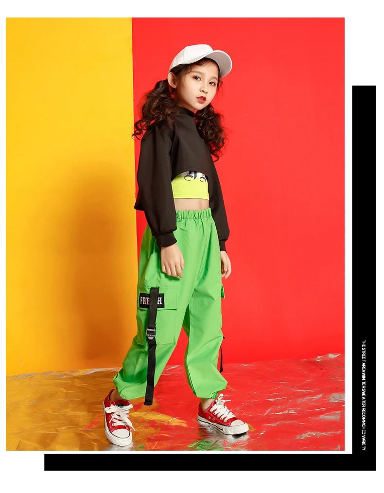 Girls boutique outfits cotton 4 6 8 10 12 14 16 Years hip hop hoodie dance costumes kids Jazz summer baby girls clothing set (11)