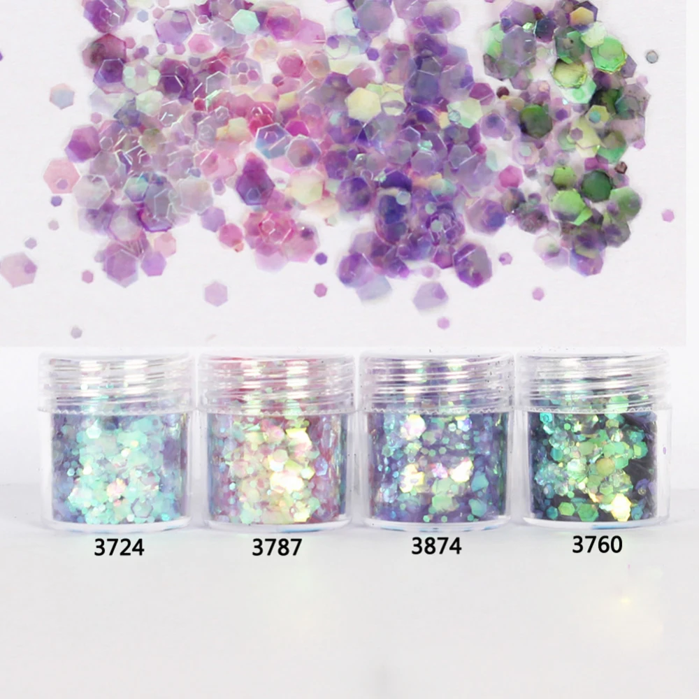 4 Boxes 3D Hexagon Colorful Sequins Spangles polish Manicure Nail Mermaid Glitter Flakes Sparkly Nails Art Decorations J11
4 Boxes 3D Hexagon Colorful Sequins Spangles polish Manicure Nail Mermaid Glitter Flakes Sparkly Nails Art Decorations J11