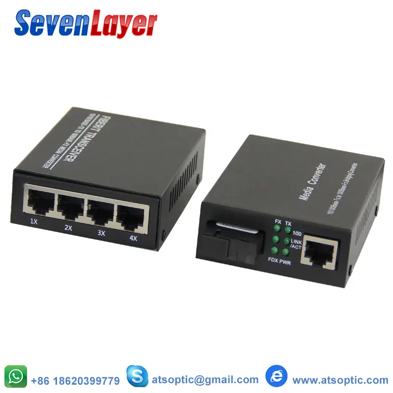 10/100 м коммутатор для высокоскоростной сети Ethernet конвертер 20 км