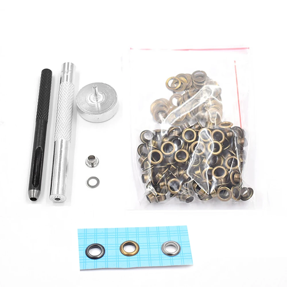 100 sets of 5mm metal eyelets and installation tools rivet Buttons Metal pores Eyelet tool Sewing patch Clothing & Accessories
100 sets of 5mm metal eyelets and installation tools rivet Buttons Metal pores Eyelet tool Sewing patch Clothing & Accessories