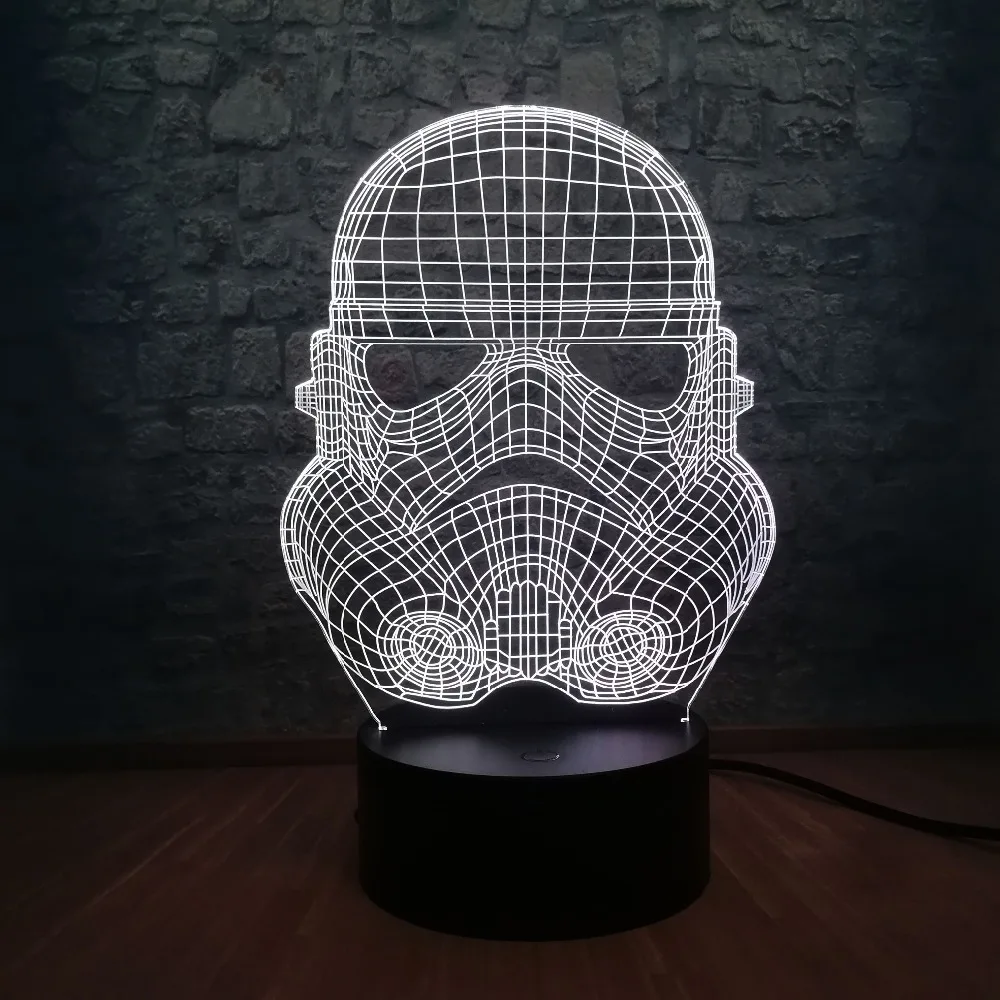 3D LED Lamp Star Wars Stormtrooper USB Lamp RGB 7 Color Gradient Bedroom Sleep Night Light Child Room Decoration Birthday Gift
3D LED Lamp Star Wars Stormtrooper USB Lamp RGB 7 Color Gradient Bedroom Sleep Night Light Child Room Decoration Birthday Gift