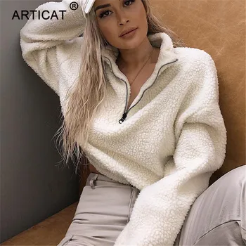 Articat Faux Lambswool Crop Top Hoodies Women Sweatshirt 2020 Autumn Winter Long Sleeve High Neck Zipper Short Women Coat Jacket
Articat Faux Lambswool Crop Top Hoodies Women Sweatshirt 2020 Autumn Winter Long Sleeve High Neck Zipper Short Women Coat Jacket