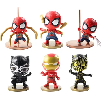 6pcs/lot 9-10cm Marvel Avengers Infinity War Black Panther Iron Spider Iron Man Spiderman Q Version PVC Action Figure Model Toy
6pcs/lot 9-10cm Marvel Avengers Infinity War Black Panther Iron Spider Iron Man Spiderman Q Version PVC Action Figure Model Toy