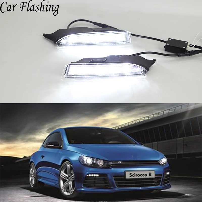 Car Flashing 2Pcs LED Daytime Running Light for VW Volkswagen Scirocco R 2010 2011 2012 2013 2014 DRL with Yellow Turn signal
Car Flashing 2Pcs LED Daytime Running Light for VW Volkswagen Scirocco R 2010 2011 2012 2013 2014 DRL with Yellow Turn signal