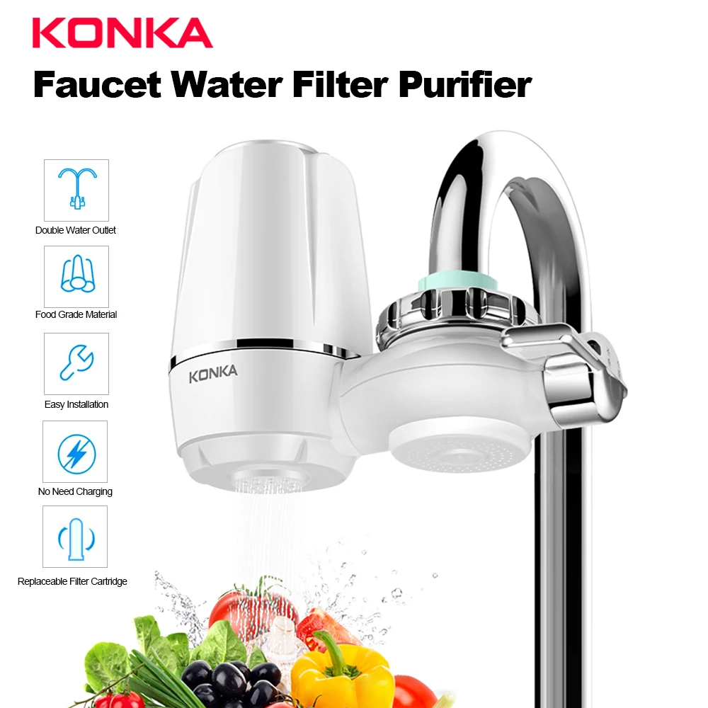 KONKA Water Faucet Purifier Watter Filtration System 300L Faucet Water Filter Purifier Remove Silt Residual Chlorine Rust
KONKA Water Faucet Purifier Watter Filtration System 300L Faucet Water Filter Purifier Remove Silt Residual Chlorine Rust