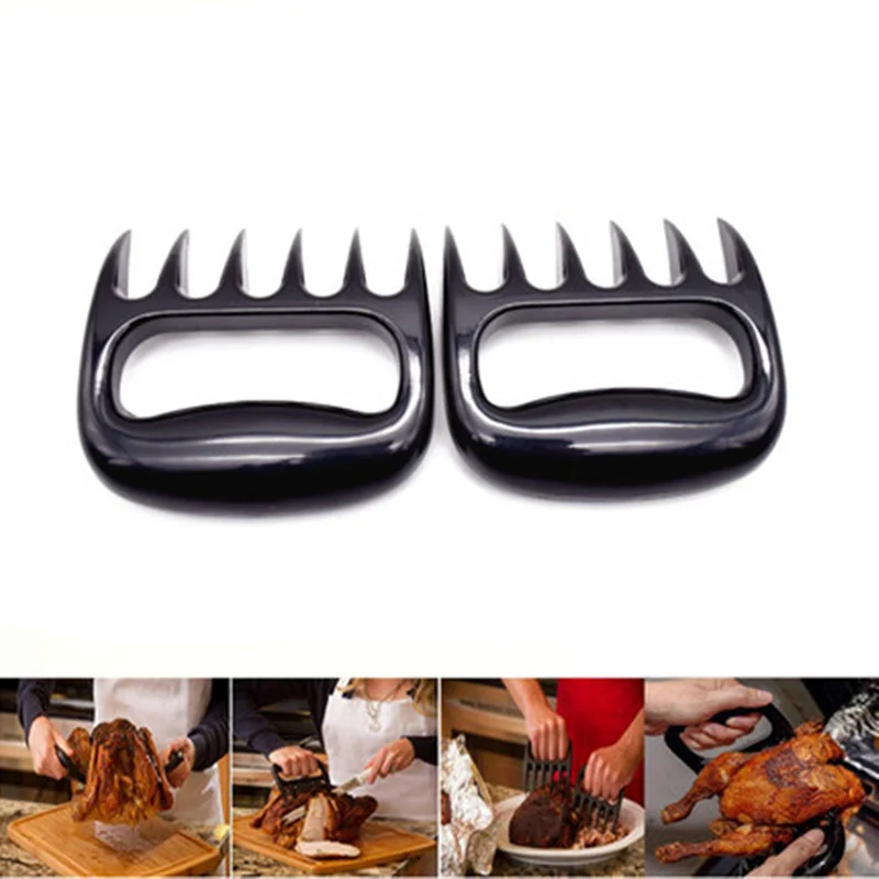 2Pcs/1 Pair Black Grizzly Bear Paws Claws Meat Handler Fork Tongs Lift Shred Pork BBQ Barbecue Meat Tool
2Pcs/1 Pair Black Grizzly Bear Paws Claws Meat Handler Fork Tongs Lift Shred Pork BBQ Barbecue Meat Tool