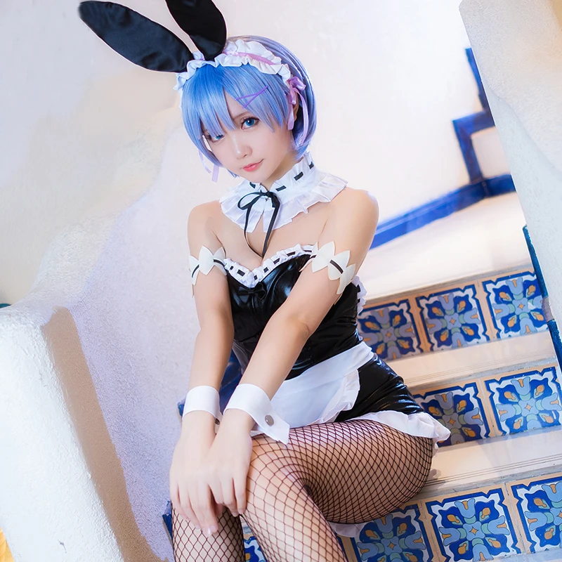 Аниме Re:Zero Начальная жизнь в другом мире Rem косплей зайчика для девушек костюм