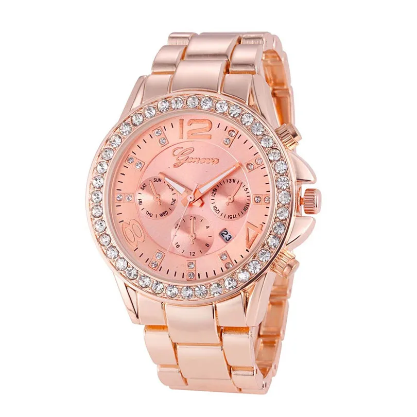 Multicolor Calendar Business Diamond Studded Three Eyes Set Quartz Watch Female Watch With Date Bracelet #4a2
Multicolor Calendar Business Diamond Studded Three Eyes Set Quartz Watch Female Watch With Date Bracelet #4a2