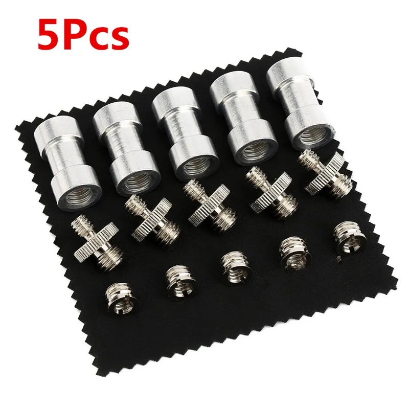 Sliver Metal 5x 1/4" to 3/8" Thread Screw Mount Adapter for Camera Flash Tripod Light Stand New Photo Studio Accessories
Sliver Metal 5x 1/4" to 3/8" Thread Screw Mount Adapter for Camera Flash Tripod Light Stand New Photo Studio Accessories