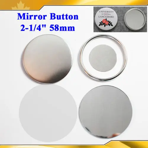 2-1/4" 58mm 100 Sets Mirror Badge Button Supply Materials for NEW Professional Badge Button Maker
2-1/4" 58mm 100 Sets Mirror Badge Button Supply Materials for NEW Professional Badge Button Maker