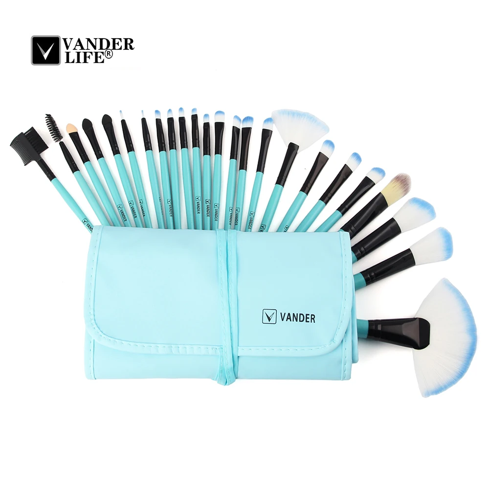 VANDER 24 pcs brand Makeup Brushes Professional Cosmetic Brush set High Quality Makeup Set With Case Artist Make up Brush Tool (2)