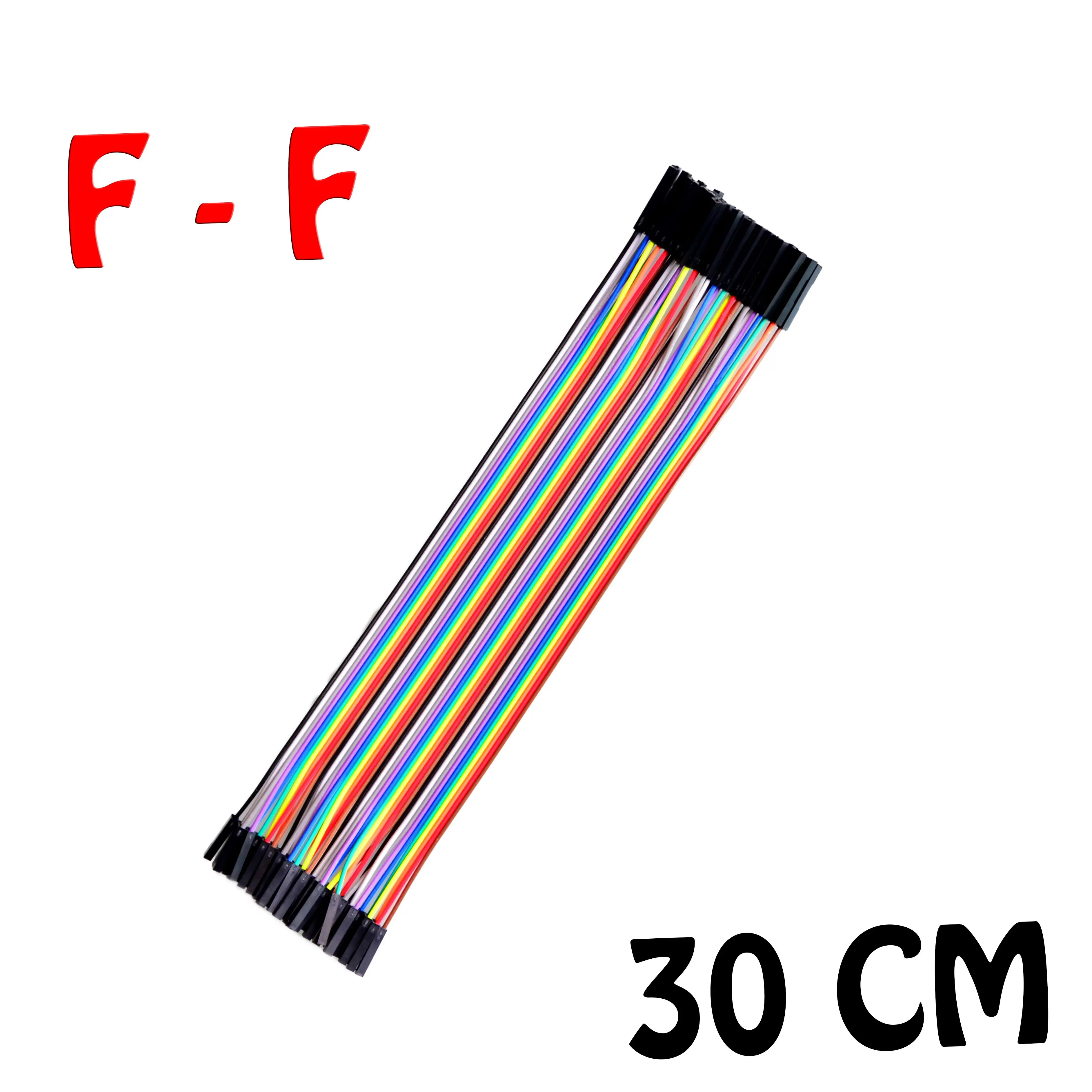 (30cm)40pcs in Row Dupont Cable 30cm 2.54mm 1pin 1p-1p Female to Female jumper wire
(30cm)40pcs in Row Dupont Cable 30cm 2.54mm 1pin 1p-1p Female to Female jumper wire