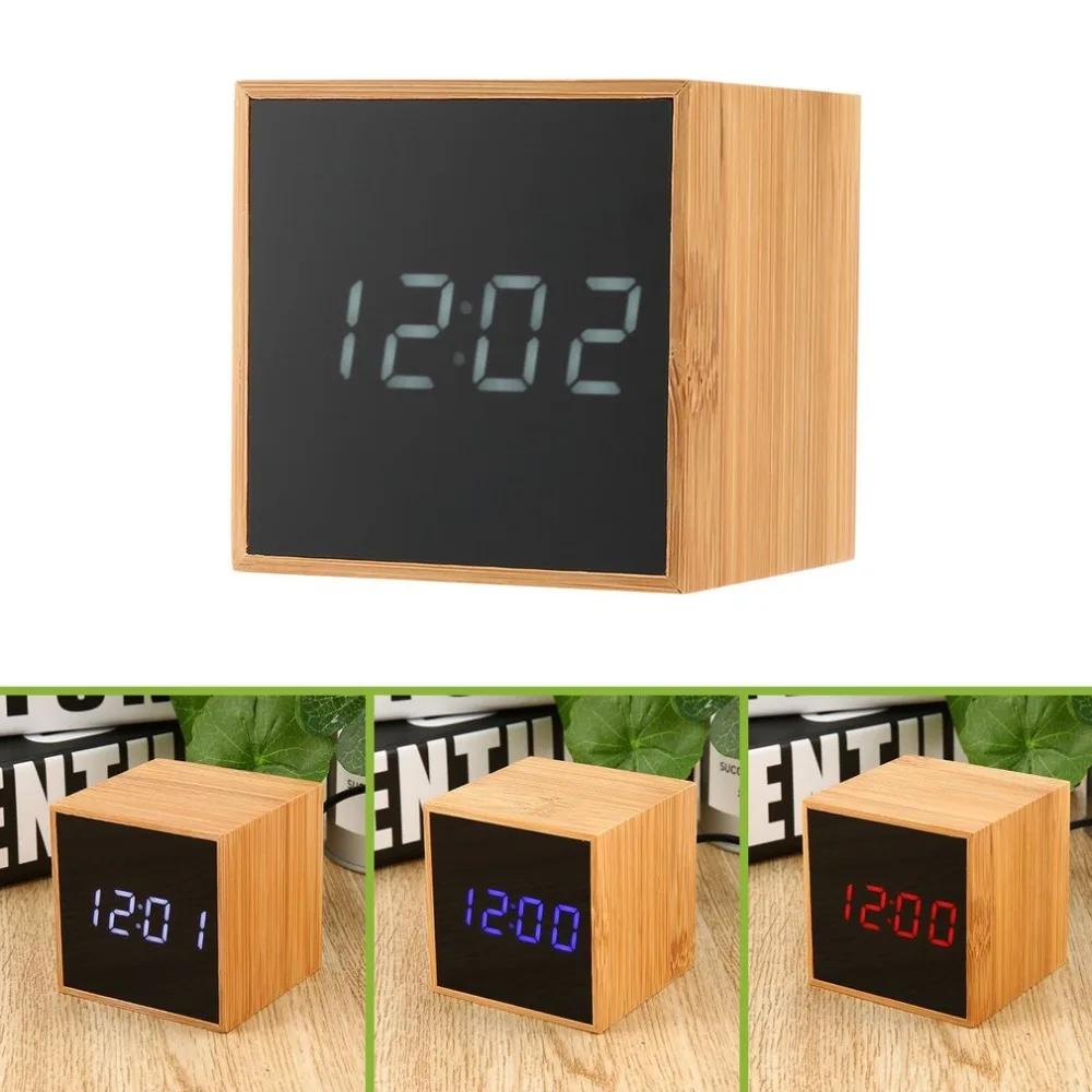 New LED digital bamboo wooden table clocks fashion voice control clock multi-function electronics clock home desk table clocks
New LED digital bamboo wooden table clocks fashion voice control clock multi-function electronics clock home desk table clocks