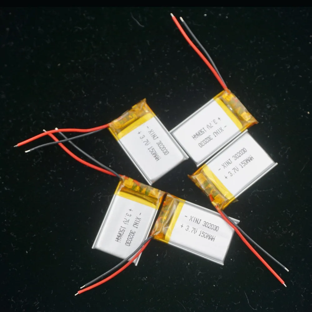 XINJ 5pcs 3.7V 150 mAh Li Polymer li-po Battery cell 302030 For GPS camera headphones bluetooth earphone speaker smart watch mp3
XINJ 5pcs 3.7V 150 mAh Li Polymer li-po Battery cell 302030 For GPS camera headphones bluetooth earphone speaker smart watch mp3