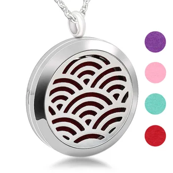 Magnetic Stainless Steel Aromatherapy Necklace Jewelry Wave Pattern Perfume Locket Pendant Essential Oil Diffuser Jewelry
Magnetic Stainless Steel Aromatherapy Necklace Jewelry Wave Pattern Perfume Locket Pendant Essential Oil Diffuser Jewelry