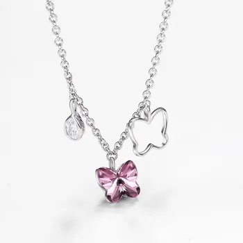 Elegant Lady 925 Sterling Silver Necklaces Fashion Crystals from Austria Butterfly Pendant Women Party Necklaces Fine Jewelry
Elegant Lady 925 Sterling Silver Necklaces Fashion Crystals from Austria Butterfly Pendant Women Party Necklaces Fine Jewelry