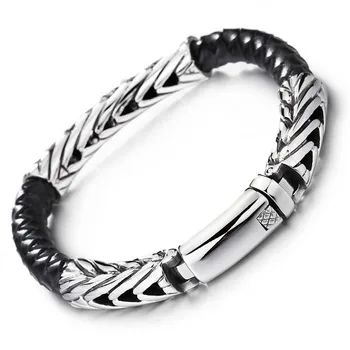 New titanium steel bracelet keel stainless steel bracelet trend domineering leather bracelet
New titanium steel bracelet keel stainless steel bracelet trend domineering leather bracelet