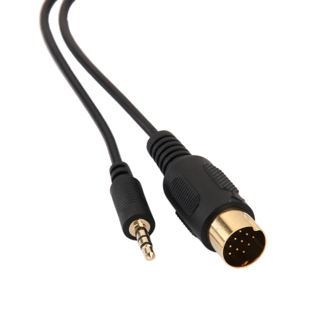 3.5mm JACK MP3 AUX LEAD 13-PIN Input Cable for IPOD IPHONE KENWOOD