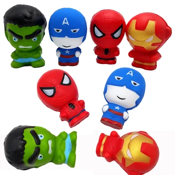 High quality Cute Kawaii Cartoon Super Hero Squishy Slow Rising Iron aMn Spiderman Superman Squishies Toy Squeeze Stress Toy
High quality Cute Kawaii Cartoon Super Hero Squishy Slow Rising Iron aMn Spiderman Superman Squishies Toy Squeeze Stress Toy