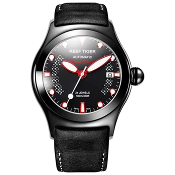 Reef Tiger/RT Mens Casual Sport Watches with Date Dark Calfskin Leather Strap Luminous Automatic Wrist Watches RGA704
Reef Tiger/RT Mens Casual Sport Watches with Date Dark Calfskin Leather Strap Luminous Automatic Wrist Watches RGA704