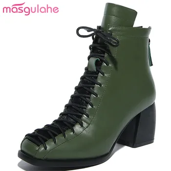 Masgulahe genuine leather boots women autumn winter boots high quality lace up mortorcycle boots ladies shoes 
Masgulahe genuine leather boots women autumn winter boots high quality lace up mortorcycle boots ladies shoes