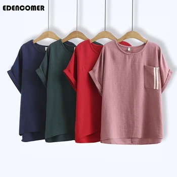 Causal Plus Size T-shirts 2019 Large Size Women's Wear T-shirt with Round Neck Cotton and Hemp Short Sleeves Pure Color Tops
Causal Plus Size T-shirts 2019 Large Size Women's Wear T-shirt with Round Neck Cotton and Hemp Short Sleeves Pure Color Tops