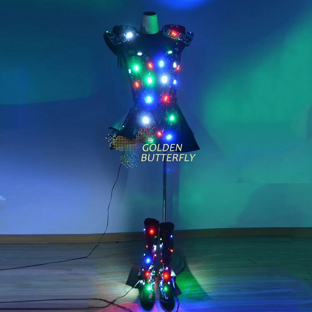 LED Clothing Lady Glowing Clothes 2017 Armor Fashion Luminous Women LED Suits Ballroom Mechanical Dance Dress Accessories
LED Clothing Lady Glowing Clothes 2017 Armor Fashion Luminous Women LED Suits Ballroom Mechanical Dance Dress Accessories