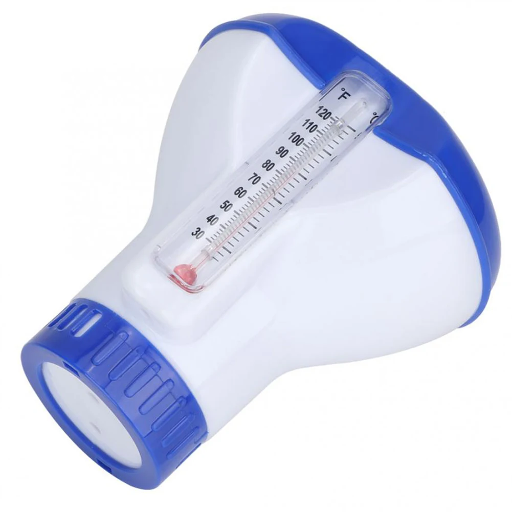5 Inch Swimming Pool Floating Hot Tub Applicator Chemical With Thermometer Spa ABS Small Disinfection Tablet Chlorine Dispenser
5 Inch Swimming Pool Floating Hot Tub Applicator Chemical With Thermometer Spa ABS Small Disinfection Tablet Chlorine Dispenser