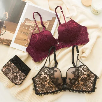 Fashion W Cup Women Underwear Comfortable Push Up Bra Set Sexy Lace Embroidery Splice Petal Wire Free Young Girl Lingerie Sets
Fashion W Cup Women Underwear Comfortable Push Up Bra Set Sexy Lace Embroidery Splice Petal Wire Free Young Girl Lingerie Sets