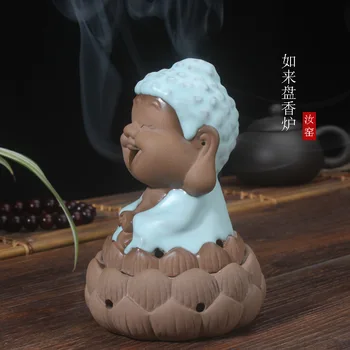 Purple Sand Incense Furnace Tea Pet Kiln Guanyin creative Home decoration Buddha statues Ornaments Small monk Wholesale
Purple Sand Incense Furnace Tea Pet Kiln Guanyin creative Home decoration Buddha statues Ornaments Small monk Wholesale