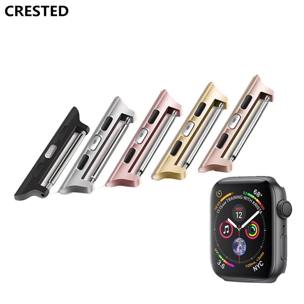 Adapter Connector For Apple Watch band 44mm 40mm iwatch series 4 3 2 1 42/38mm clasp Seamless wristband Strap Linker replacement
Adapter Connector For Apple Watch band 44mm 40mm iwatch series 4 3 2 1 42/38mm clasp Seamless wristband Strap Linker replacement