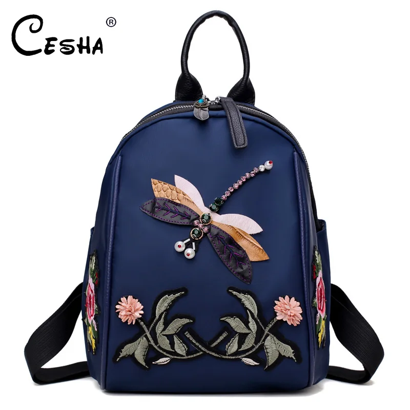 CESHA Fashion Embroidery Floral Dragonfly Pattern Women Backpack High Quality Waterproof Oxford Backpack Pretty Style Daypack
CESHA Fashion Embroidery Floral Dragonfly Pattern Women Backpack High Quality Waterproof Oxford Backpack Pretty Style Daypack