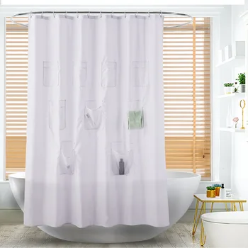 Multi-function Bathroom Mesh Pockets Shower Curtain Clear Multi-Purpose Translucent Waterproof Mildew-Proof SPA Bath Curtains
Multi-function Bathroom Mesh Pockets Shower Curtain Clear Multi-Purpose Translucent Waterproof Mildew-Proof SPA Bath Curtains