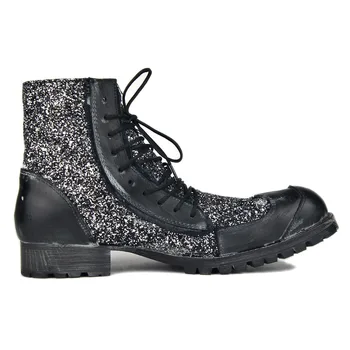 Men deep retro motorcycles Punk style Cowboy genuine Leather with Sequins Rock Boots wild man Fashion handmade shoes
Men deep retro motorcycles Punk style Cowboy genuine Leather with Sequins Rock Boots wild man Fashion handmade shoes
