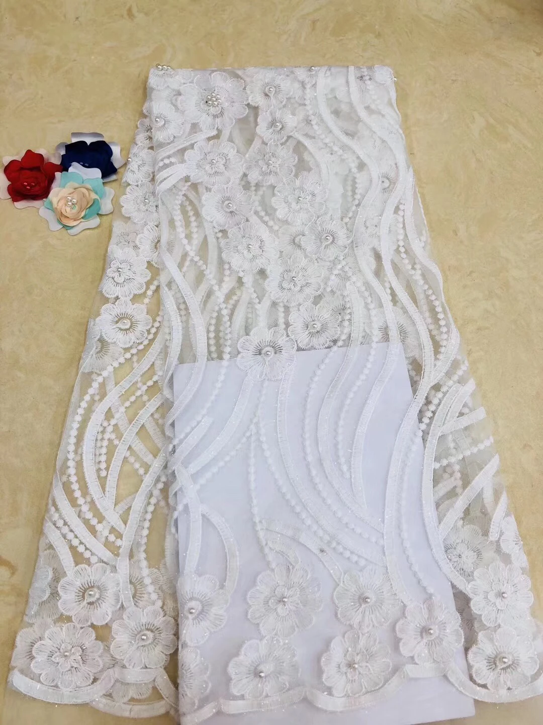 The latest dress design tulle lace French net lace, embroidered Nigerian African lace fabric, white sequined lace
The latest dress design tulle lace French net lace, embroidered Nigerian African lace fabric, white sequined lace