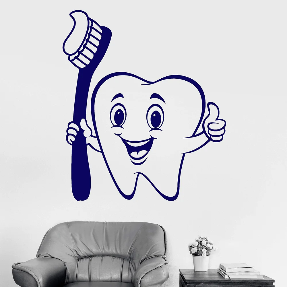 Positive Cartoon Tooth Toothbrush Dental Care Vinyl Wall Decal Home Decor Bathroom Art Mural Wall Stickers
Positive Cartoon Tooth Toothbrush Dental Care Vinyl Wall Decal Home Decor Bathroom Art Mural Wall Stickers