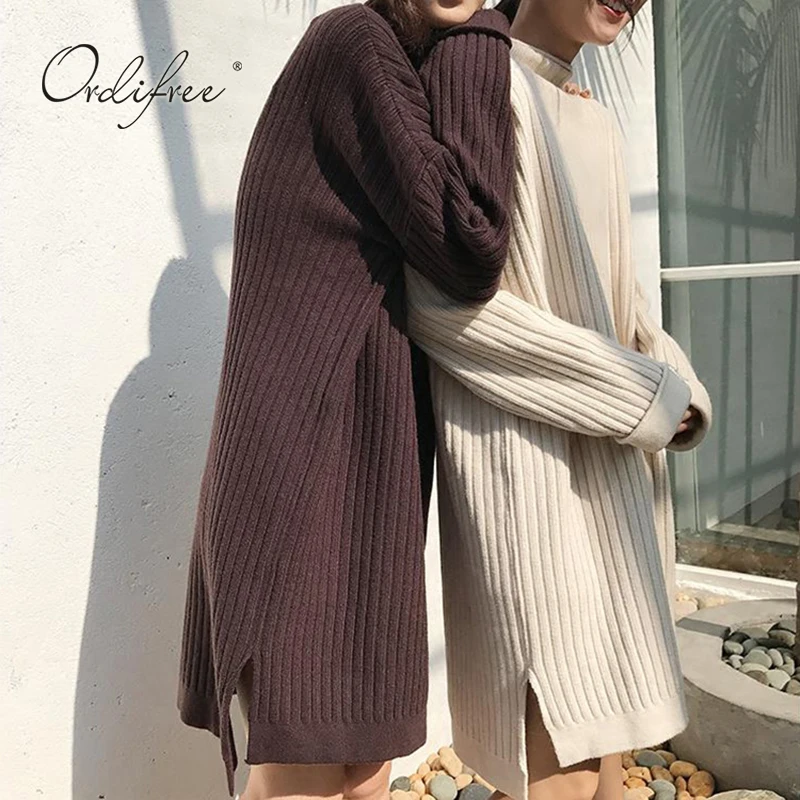 Ordifree 2019 Autumn Winter Women Knitted Dress Long Sleeve Split Casual Loose Turtleneck Sweater Dress
Ordifree 2019 Autumn Winter Women Knitted Dress Long Sleeve Split Casual Loose Turtleneck Sweater Dress